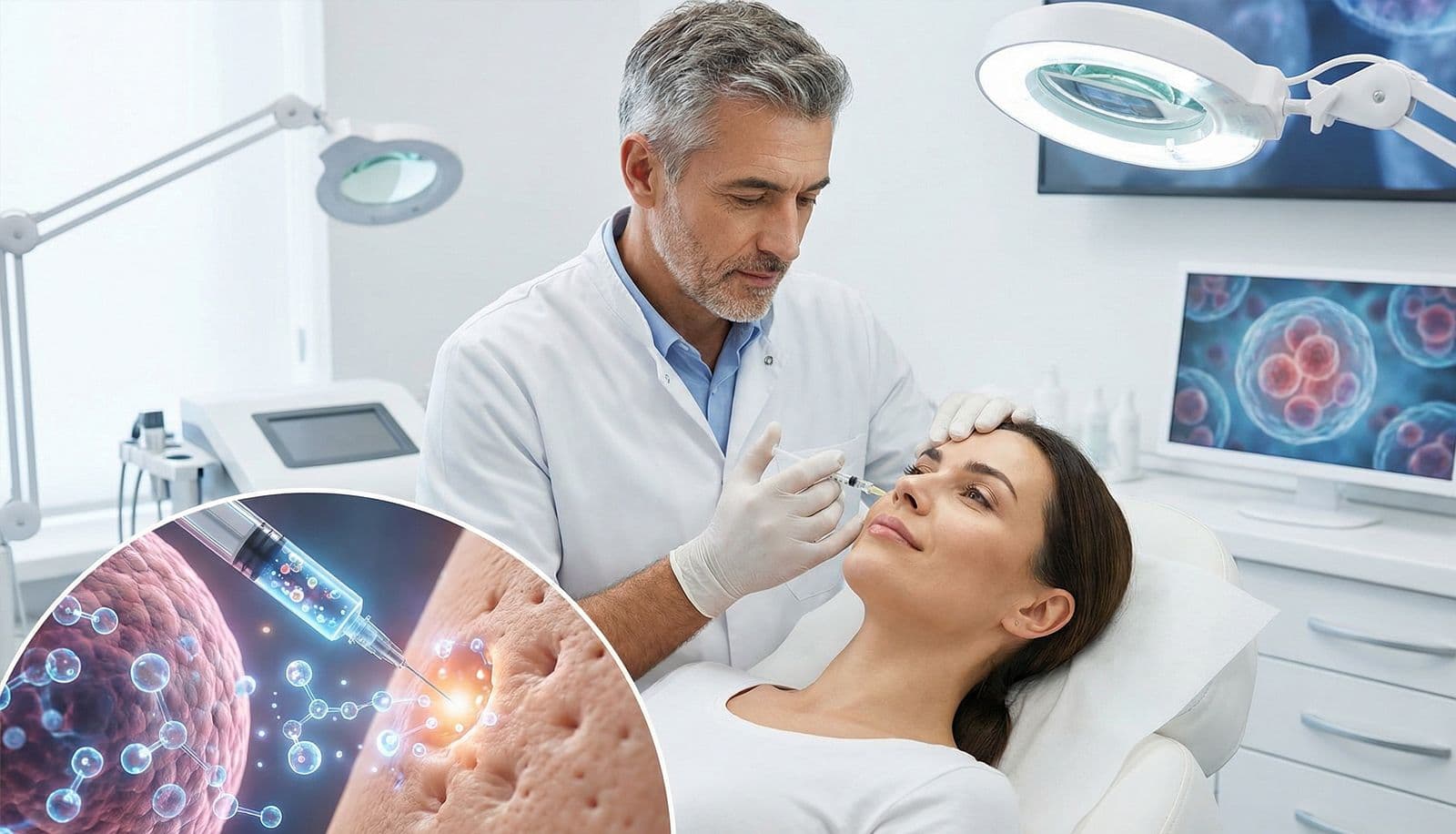 What is the role of mesotherapy in acne scar treatment?