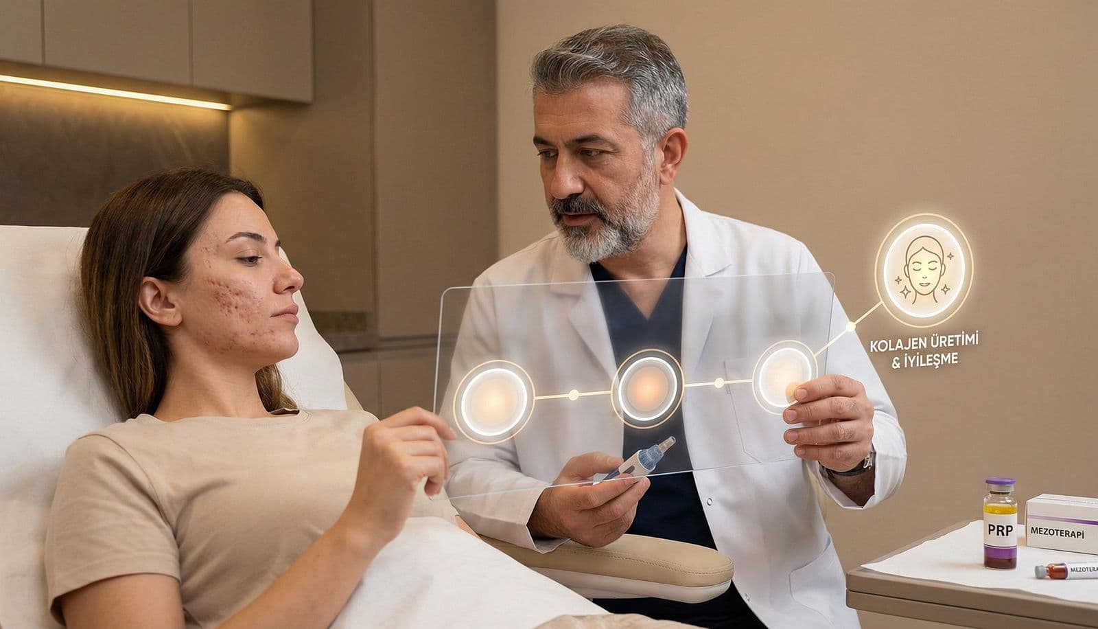 How many sessions are required for PRP and mesotherapy?