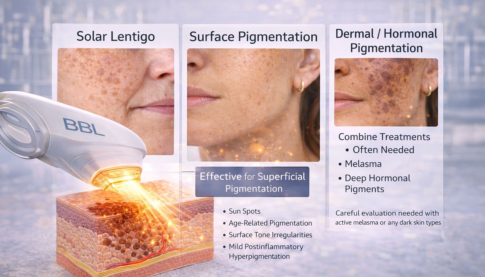 Which Types of Pigmentation Is BBL Effective For?